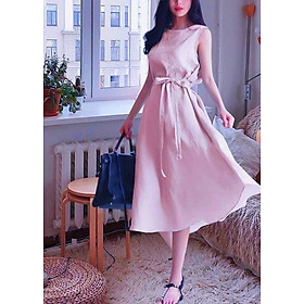 ĐẦM SUÔNG DÀI 3 màu NÚT SAU damsuong152