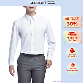 Áo Sơ Mi Nam Trắng Nhanh Khô, Chất Liệu Thoáng Mát Mềm Mịn T8056