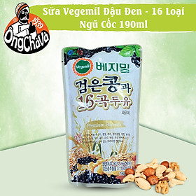 Thùng 15 Túi Sữa Đậu Nành Đậu Đen 16 Loại Ngũ Cốc Vegemil 190ml