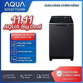 Máy giặt cửa trên Aqua 10.5kg AQW-FR105JT.BK - Freeship toàn quốc - Bảo hành 2 năm - Hỗ trợ lắp đặt - Hàng chính hãng