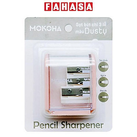 Gọt Bút Chì 3 Lỗ Màu Dusty - Mokoha M-PS001 - Màu Hồng