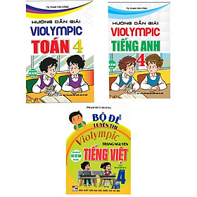 Combo hướng dẫn giải violympic toán - tiếng anh + bộ đề luyện thi violympic trạng nguyên tiếng việt lớp 4