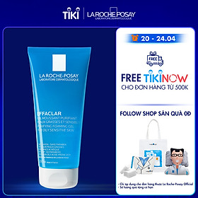Gel rửa mặt tạo bọt làm sạch & giảm nhờn cho da dầu nhạy cảm La Roche-Posay Effaclar Purifying Foaming Gel (200ml)
