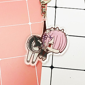 ( Mica trong acrylic ) Móc khóa Re:Zero − Bắt đầu lại ở thế giới khác chibi anime