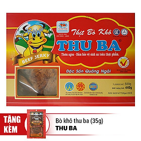 Bò Khô Thu Ba 500g - Tặng 1 Gói Bò Khô Thu Ba 35g