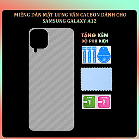 Miếng Dán Dẻo Mặt Lưng Vân Cacbon Dành Cho Samsung Galaxy A12- Hàng Chính Hãng