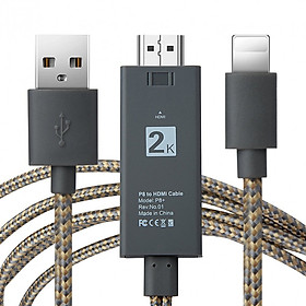 Cáp chuyển Lightning sang Tivi HD dây dù bền, chất lượng 2k - Tặng đầu nối HDMI