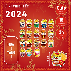 Bao lì xì Tết 2024 cute độc lạ 10 cm lì xì chibi con rồng Giáp Thìn