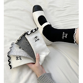 SET 5 ĐÔI TẤT VỚ NƠ NỮ DỄ THƯƠNG MÃ 54 DÀNH CHO NỮ