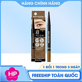 Bút Chì Sáp Kẻ Lông Mày Lõi Sáp Chống Trôi Màu Sắc Tự Nhiên Kissme Heavy Rotation Eyebrow Pencil Màu Nâu Tro #03 (0,09g)