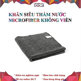 Khăn Microfiber SGCB Lau Khô Vệ Sinh Xe Ô Tô Mô Tô Không Viền 40X40CM 380G