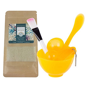 Combo Bột Cám Gạo Dưỡng Trắng Da Milaganics (100g) Và Bộ Dụng Cụ Trộn Bột Đắp Mặt 4 In 1 Florami (Màu Ngẫu Nhiên)