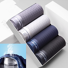 Hộp 4 chiếc quần sịp đùi nam thông hơi CAO CẤP ( TẶNG VÒNG ĐEO TAY THỜI TRANG ) KÈM HỘP