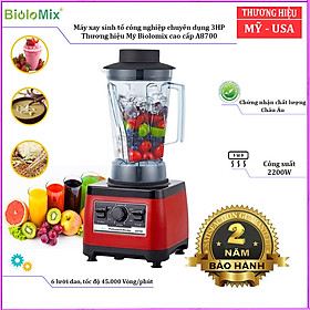 Mua Máy xay sinh tố chuyên nghiệp Biolomix A8700  Công suất 2200W-Dung Tích 2Lít  Bảo hành động cơ lên tới 7 năm - Hàng nhập khẩu