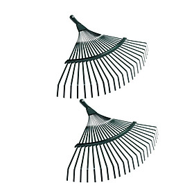 2x 22 Tooth Rake Head Replacement For Garden Leaves Green Garden Tools