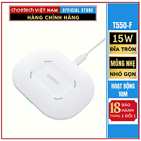 Mua Đế sạc nhanh không dây 15w Choetech T550 dùng cho điện thoại và tai nghe (Hàng chính hãng)