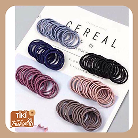 Set 100 Chun Buộc Tóc Hàn Quốc Đủ Màu