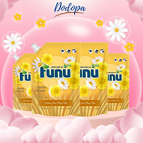 Thùng 4 Túi nước giặt xả FUNU 3.6kg 3.5L hương nước hoa giữ bền màu diệt