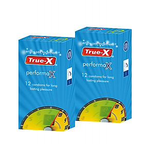 Bộ 2 hộp bao cao su True-X PerformaX kéo dài thời gian hộp 12 cái