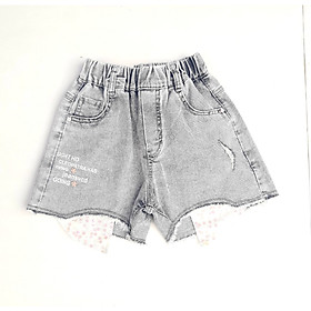 Quần jean cộc đính cườm bé gái 8-14 tuổi