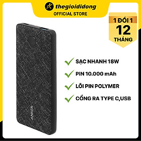 Mua Pin sạc dự phòng Polymer 10000mAh Type C PD 20W Anker PowerCore Slim A1244 - Hàng chính hãng