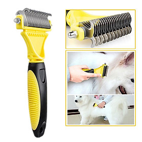 18.5cm Length Stainless Steel Deshedding Comb Rake Pet Dog Cat Hair Carding Brush Slicker