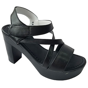 Giày Sandal Cao Gót Da Bò BIGGBEN Cao 8 Phân SDCG152
