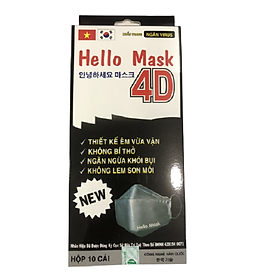Khẩu trang 4D kháng khuẩn Hello Mask Fashion - Premium