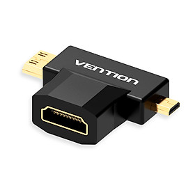 Đầu chuyển đổi Mini HDMI + Micro HDMI to HDMI Vention AGDB0