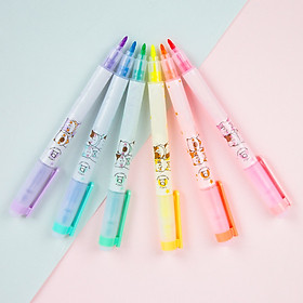 Bộ 6 Bút Highlight Mèo Béo