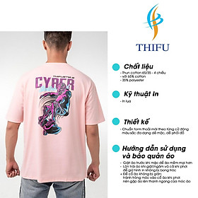 Áo Thun THIFU FASHION Tay Lỡ Hoạ Tiết Hoạt Hình CYBER Chất Liệu Cotton, Thấm Hút Tốt Phù Hợp Cho Cả Nam Và Nữ