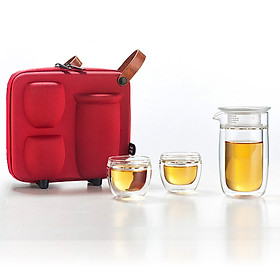 Mua Bộ Bình Pha Du Lịch Thủy Tinh 2 Lớp Cách Nhiệt Cao Cấp