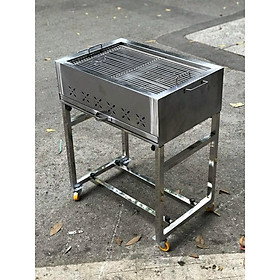 Mua LÒ NƯỚNG THAN INOX NGOÀI TRỜI NHIỀU SIZE  BẾP NƯỚNG BBQ ĐỨNG NGOÀI TRỜI CÓ BÁNH XE