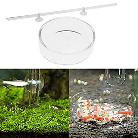 2Pcs Aquarium Acrylic Feeding Tube 45cm and   Tank Glass Shrimp Bowl