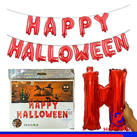 Bộ Chữ Bóng HAPPY HALLOWEEN Màu Đỏ Trang Trí, Có Thể Tái Sử Dụng Nhiều Lần