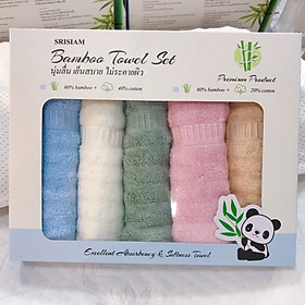 Combo 5 Khăn Mặt Sợi Tre Srisiam