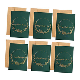 6 Pieces Holiday Greeting Cards with Envelopes for New Year Anniversary Gift
