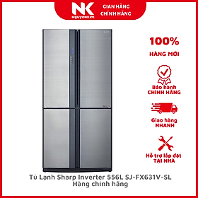 Tủ Lạnh Sharp Inverter 556L Sj-Fx631V-Sl