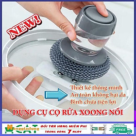 Mua Dụng cụ cọ rửa đa năng  cọ xoong nồi  cọ bếp  cọ rửa bát đĩa có bình chứa tiện lợi