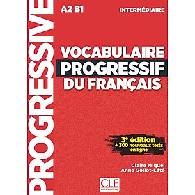 Sách học tiếng Pháp VOCABULAIRE PROGRESSIF FLE INTERMEDIAIRE 3EME EDITION + CD