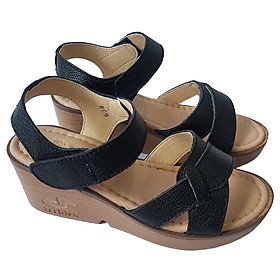 Giày Sandal Xuồng Nữ Da Bò Thật BIGGBEN Cao 5cm SDX38