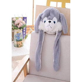 Mũ Tai Cún Giật Kpop Siêu Hot Màu Xám 52x20cm