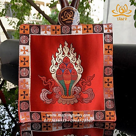 Mua Khăn Vải Gấm Thêu Biểu Tượng Chày Kim Cang  Thập Tự Tại  Bát Kiết Tường  Ngọc Mani  Nút Thắt may mắn