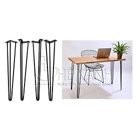 Mua Chân Sắt Hairpin Sơn Tĩnh Điện 70cm - chân bàn làm việc