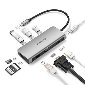 Hình ảnh Hub USB C Multi HDMI 4K, Enthernet, USB 3.0, PD, TF, SD Ugreen CM179 40873 - Hàng Chính Hãng
