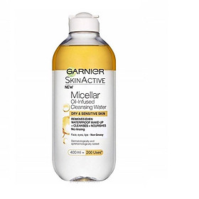 Nước làm sạch và tẩy trang cho mọi loại da Garnier Micellar Water 125ml - 400ml