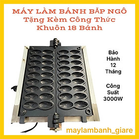 Máy Làm Bánh Hình Bắp Ngô 18 Bánh Tặng Kèm Công Thức. Máy Nướng Bánh Công Nghiệp 36 Khuôn hàng nhập khẩu