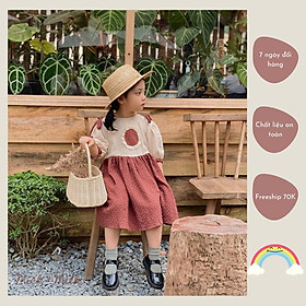 Đầm Cho Bé Gái Mick and Milk 1,2,3,4,5,6 Tuổi Váy Trẻ Em Phong Cách Vintage Dễ Thương Dáng Baby Doll