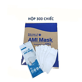 Hình ảnh Thùng 300 Khẩu trang KF94 4D Ami Mask 4 lớp kháng khuẩn lọc bụi mịn cao cấp