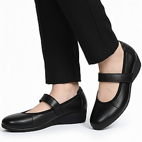 Giày Nữ Búp Bê Đế Xuồng HA NAM Da Bò Thật Thời Trang Cao Cấp 5cm GBBN2059